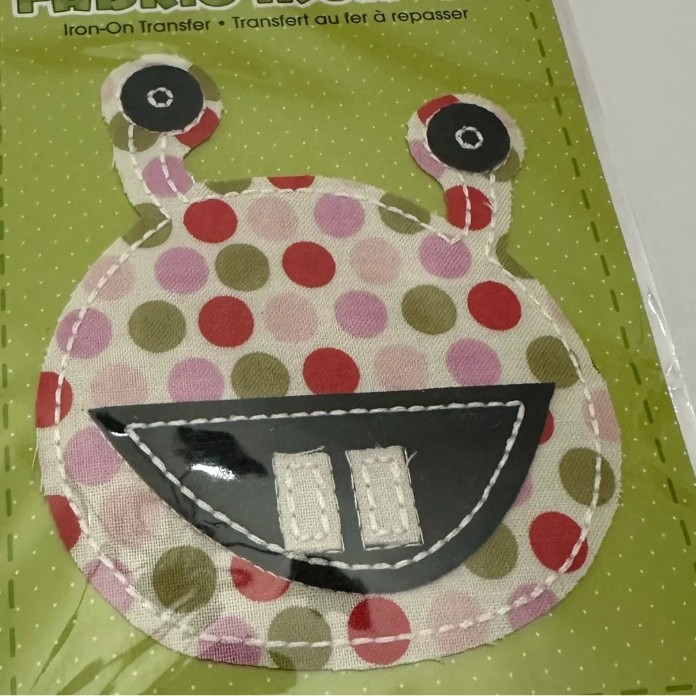 Plaid Brand Fabric Iron-On Transfer 2008 Pink Dot Tulip & Multi Dot Monster